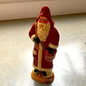 Vaillancourt Folk Art 1989 # 168 Festive ceramic Santa Claus Figure- Sutton Mass